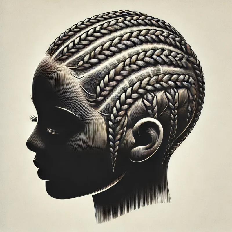 Damen mit Cornrows 2d