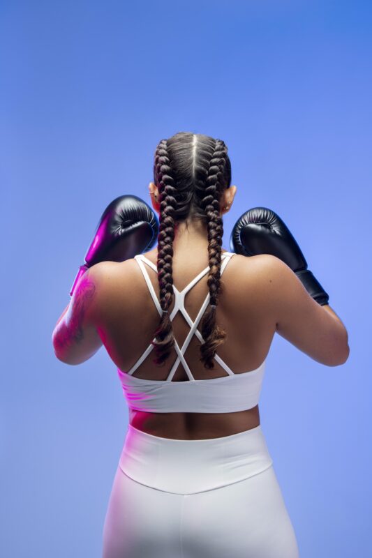 boxen damen mit 2 dutch braids